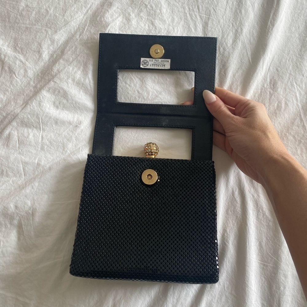 La Regale- Vintage Black Evening Bag with Diamond Clasp - Picture 7 of 7